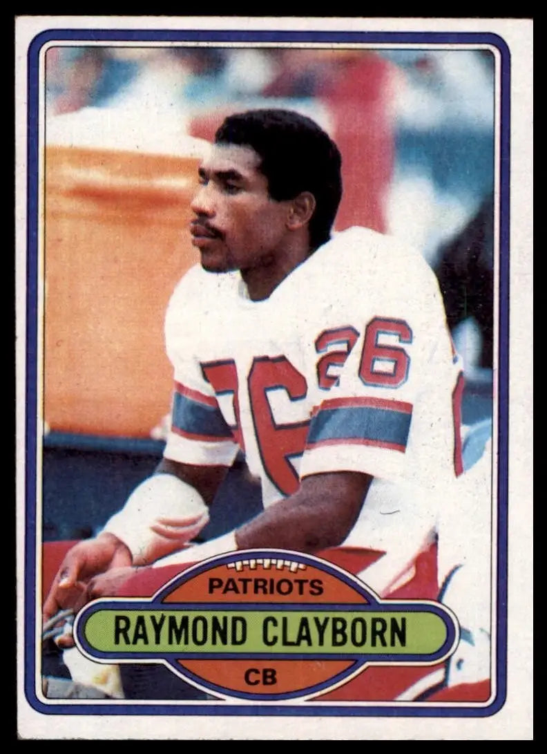 1980 Topps Raymond Clayborn #248 New England Patriots Football Card NFL Sports