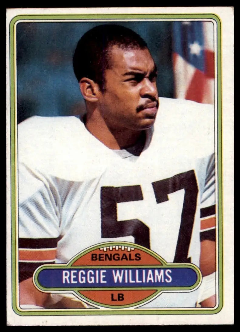 1980 Topps Reggie Williams #187 Cincinnati Bengals Football Card NFL Sports - Football Card Single