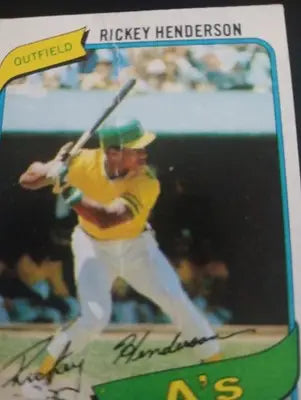 1980 Topps - Rickey Henderson #482 (RC). *lower grade. front crease. GD-VG - Baseball Card Single