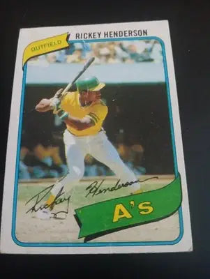1980 Topps - Rickey Henderson #482 (RC). *lower grade. front crease. GD-VG - Baseball Card Single