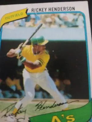 1980 Topps - Rickey Henderson #482 (RC). *lower grade. front crease. GD-VG - Baseball Card Single