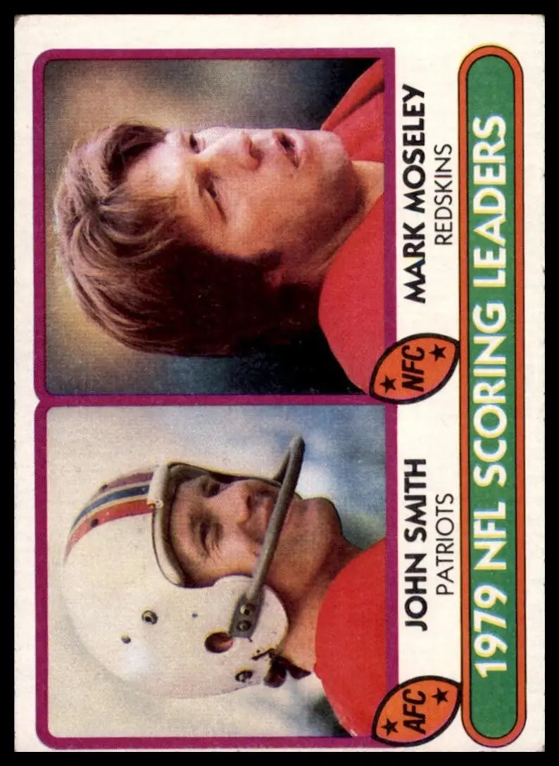 1980 Topps Scoring Leader Mark Moseley John Smith #334 Football Card NFL Sports - Football Card Single