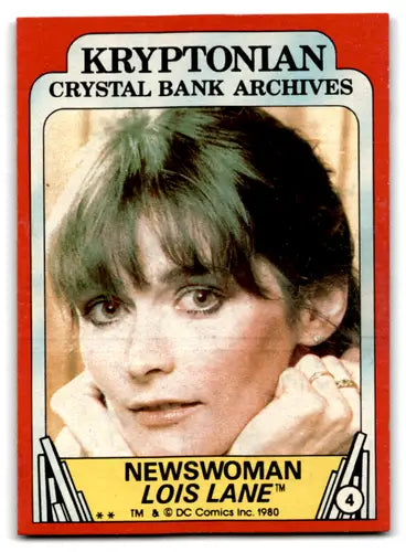 1980 Topps Superman Newswoman Lois Lane trading card for collectors