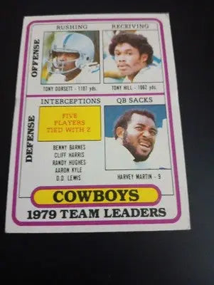 1980 Topps - Team Leaders Tony Dorsett Tony Hill Harvey Martin #113 - Football Card Single