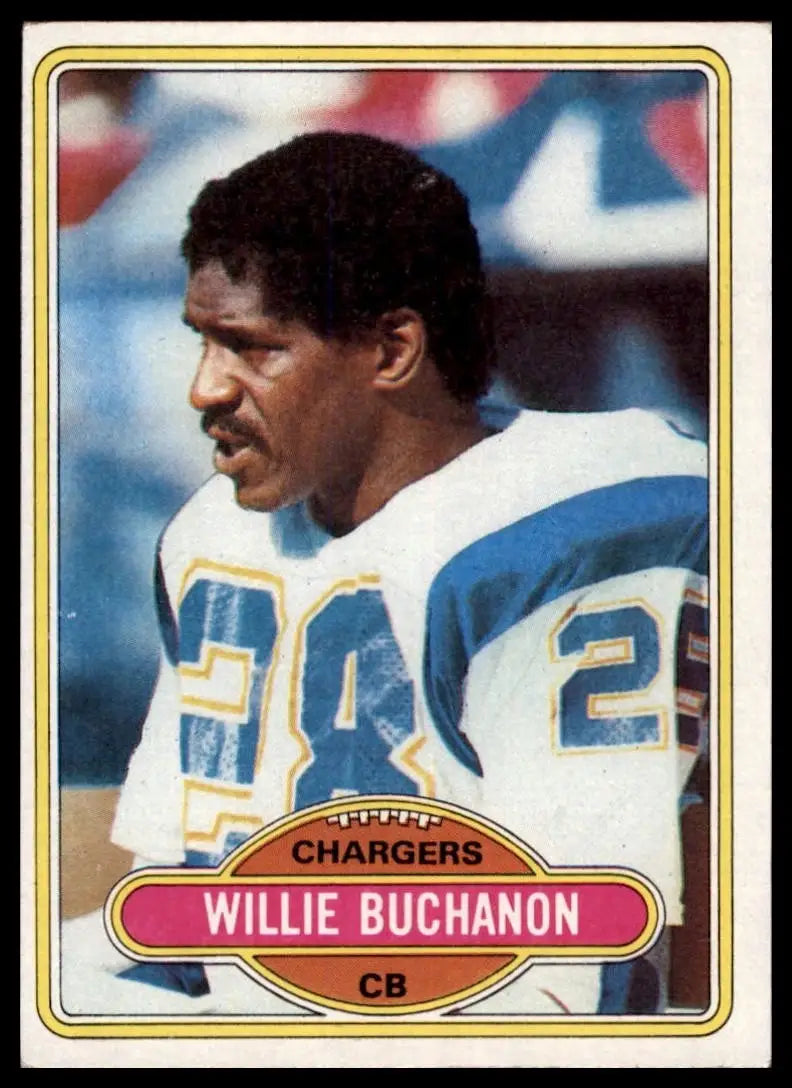 1980 Topps Willie Buchanon #149 San Diego Chargers Football Card NFL Sports