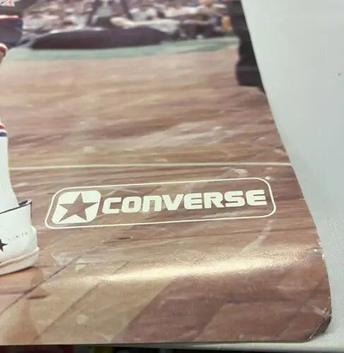 Converse logo featured on 1981-82 Knicks Converse advertising poster