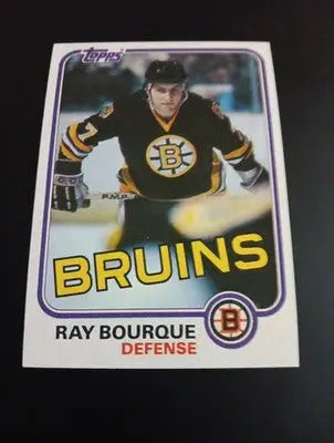 1981-82 Topps - Ray Bourque #5. Boston Bruins. EX-NRMT+ - Hockey Card Single