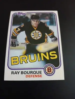 1981-82 Topps - Ray Bourque #5. Boston Bruins. EX-NRMT+ - Hockey Card Single