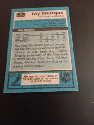 1981-82 Topps - Ray Bourque #5. Boston Bruins. EX-NRMT+ - Hockey Card Single