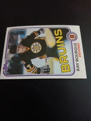 1981-82 Topps - Ray Bourque #5. Boston Bruins. EX-NRMT+ - Hockey Card Single