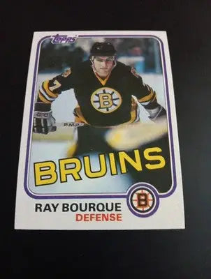 1981-82 Topps - Ray Bourque #5. Boston Bruins. EX-NRMT+ - Hockey Card Single