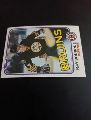 1981-82 Topps - Ray Bourque #5. Boston Bruins. EX-NRMT+ - Hockey Card Single