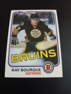1981-82 Topps - Ray Bourque #5. Boston Bruins. EX-NRMT+ - Hockey Card Single