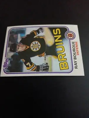 1981-82 Topps - Ray Bourque #5. Boston Bruins. EX-NRMT+ - Hockey Card Single