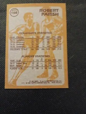 1981-82 Topps - Robert Parish #108E. Boston Celtics. EX - EX+ - Basketball Card Single