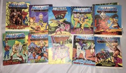 Masters of the Universe comic brochure lot x37 featuring He-Man collectibles
