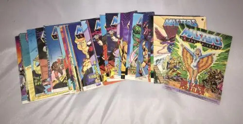 Masters of the Universe comic books in a 1981-84 brochure lot x37 for collectors