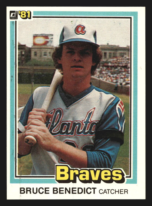 1981 Donruss #208 Bruce Benedict Atlanta Braves - Baseball Card Single