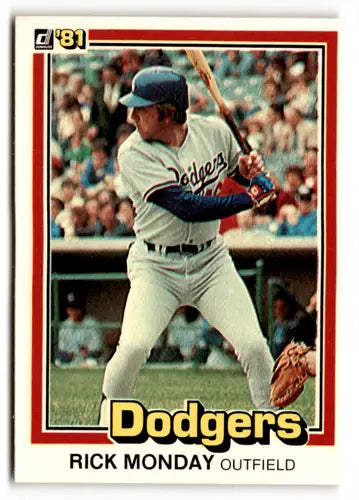 1981 Donruss #60 Rick Monday NM Near Mint Dodgers ID:49055