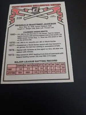 1981 Donruss - Reggie Jackson #228. NY Yankees. NRMT+