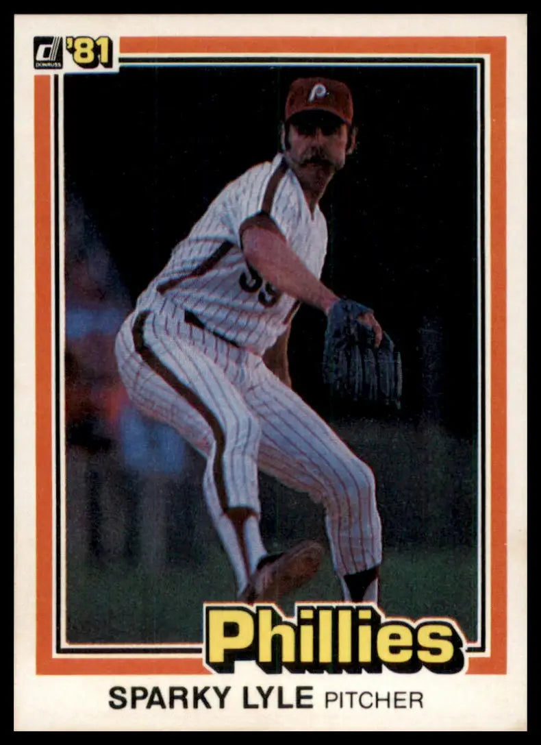 1981 Donruss Sparky Lyle 284 Philadelphia Phillies NM - Baseball Card Single