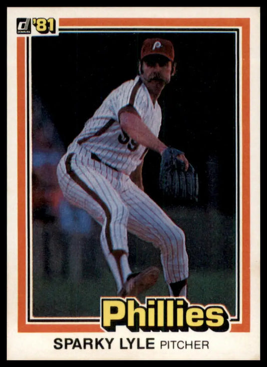 1981 Donruss Sparky Lyle 284 Philadelphia Phillies NM - Baseball Card Single