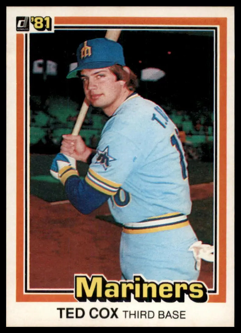 1981 Donruss Ted Cox 283 Seattle Mariners NM - Baseball Card Single