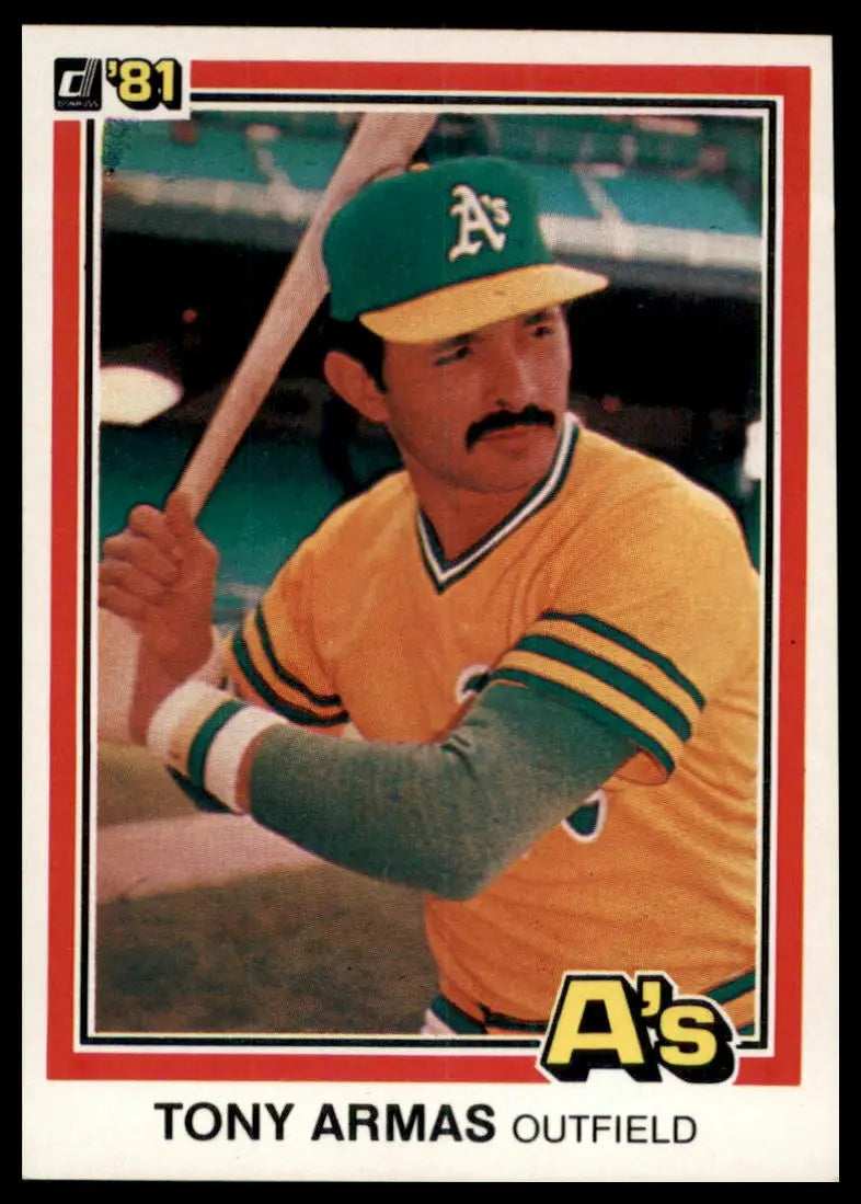 1981 Donruss Tony Armas 239 Oakland Athletics NM - Baseball Card Single