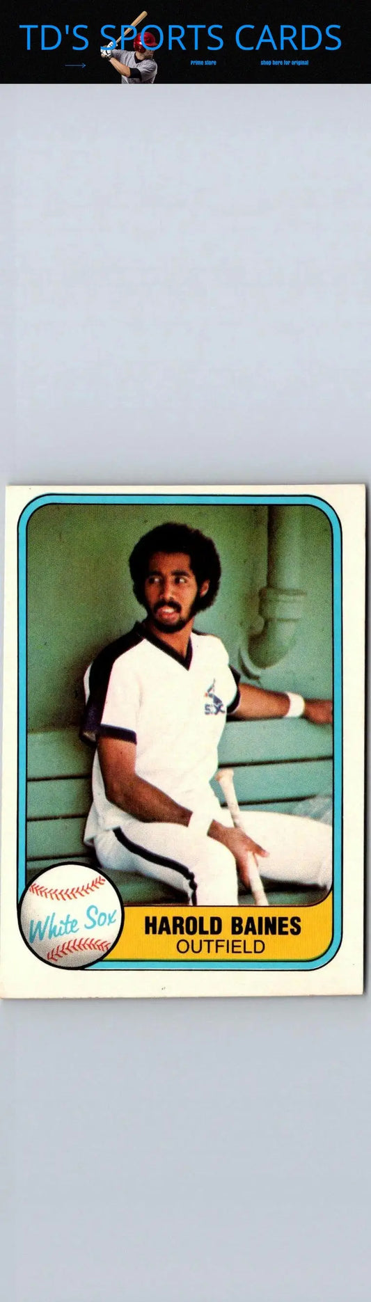 Harold Baines 1981 Fleer #346 baseball card collectible artwork