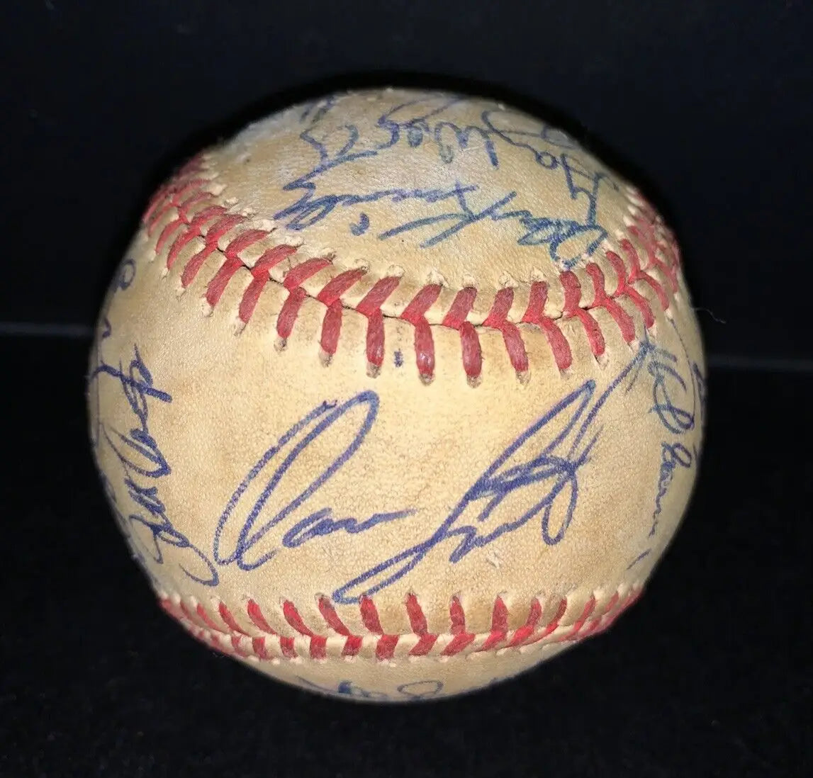 1981 Houston Astros Team Signed ONL Baseball Auto 24Sigs Dave Smith Puhl Scott - Sports Memorabilia