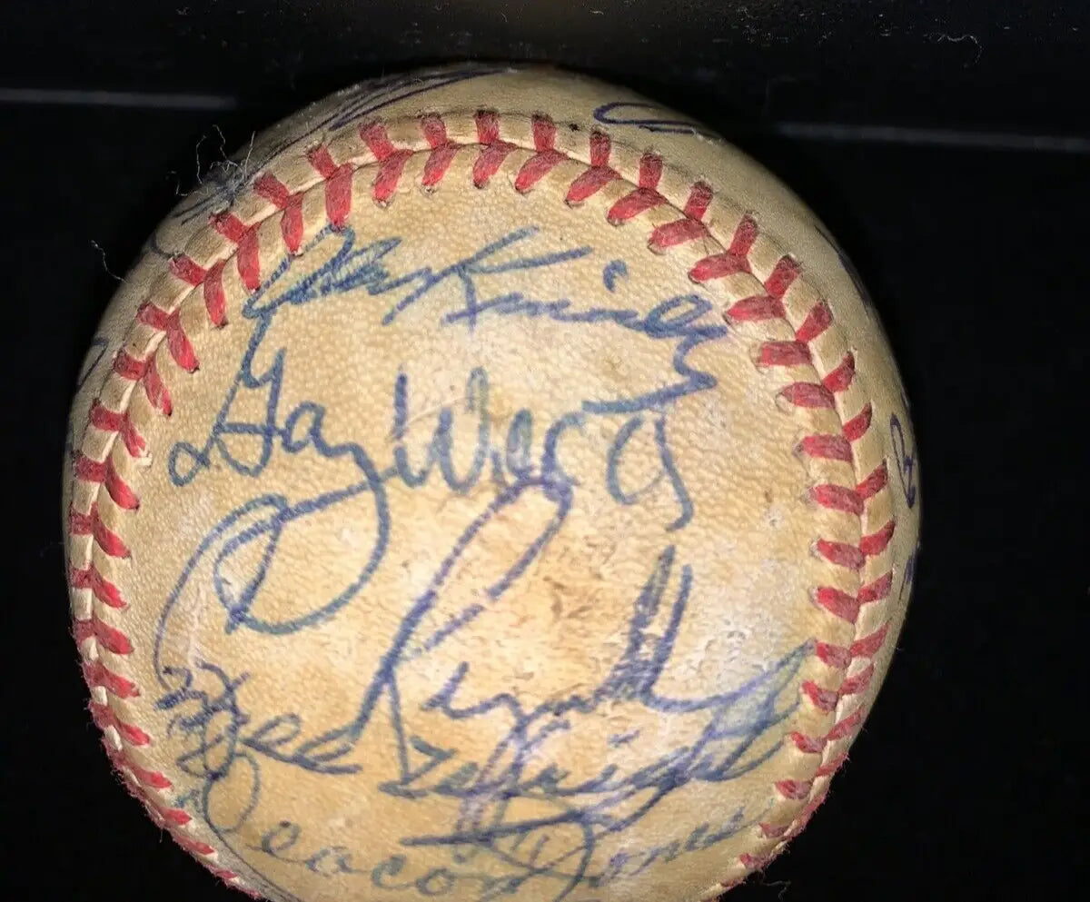 1981 Houston Astros Team Signed ONL Baseball Auto 24Sigs Dave Smith Puhl Scott