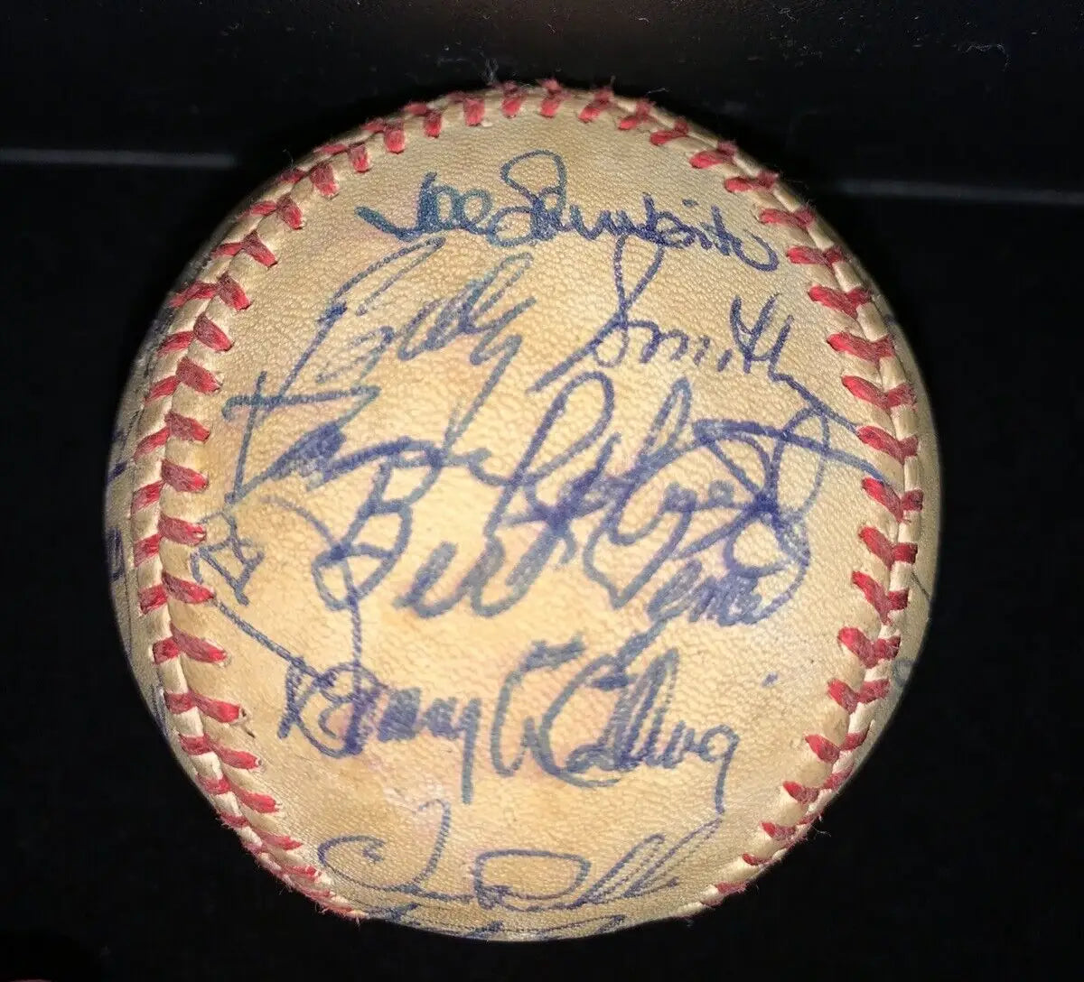 1981 Houston Astros Team Signed ONL Baseball Auto 24Sigs Dave Smith Puhl Scott - Sports Memorabilia