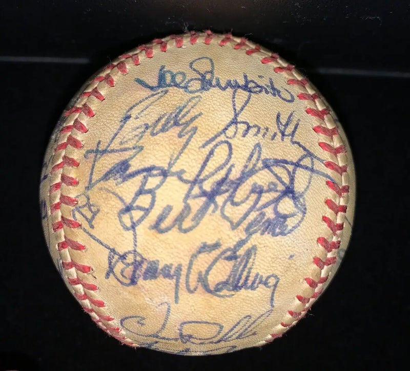 1981 Houston Astros Team Signed ONL Baseball Auto 24Sigs Dave Smith Puhl Scott - Sports Memorabilia