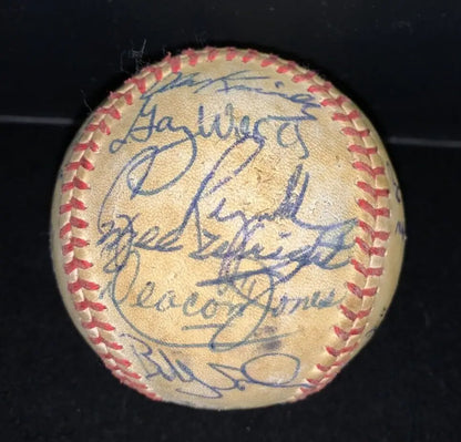 1981 Houston Astros Team Signed ONL Baseball Auto 24Sigs Dave Smith Puhl Scott