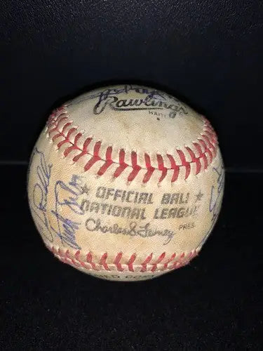 1981 Houston Astros Team Signed ONL Baseball Auto 24Sigs Dave Smith Puhl Scott