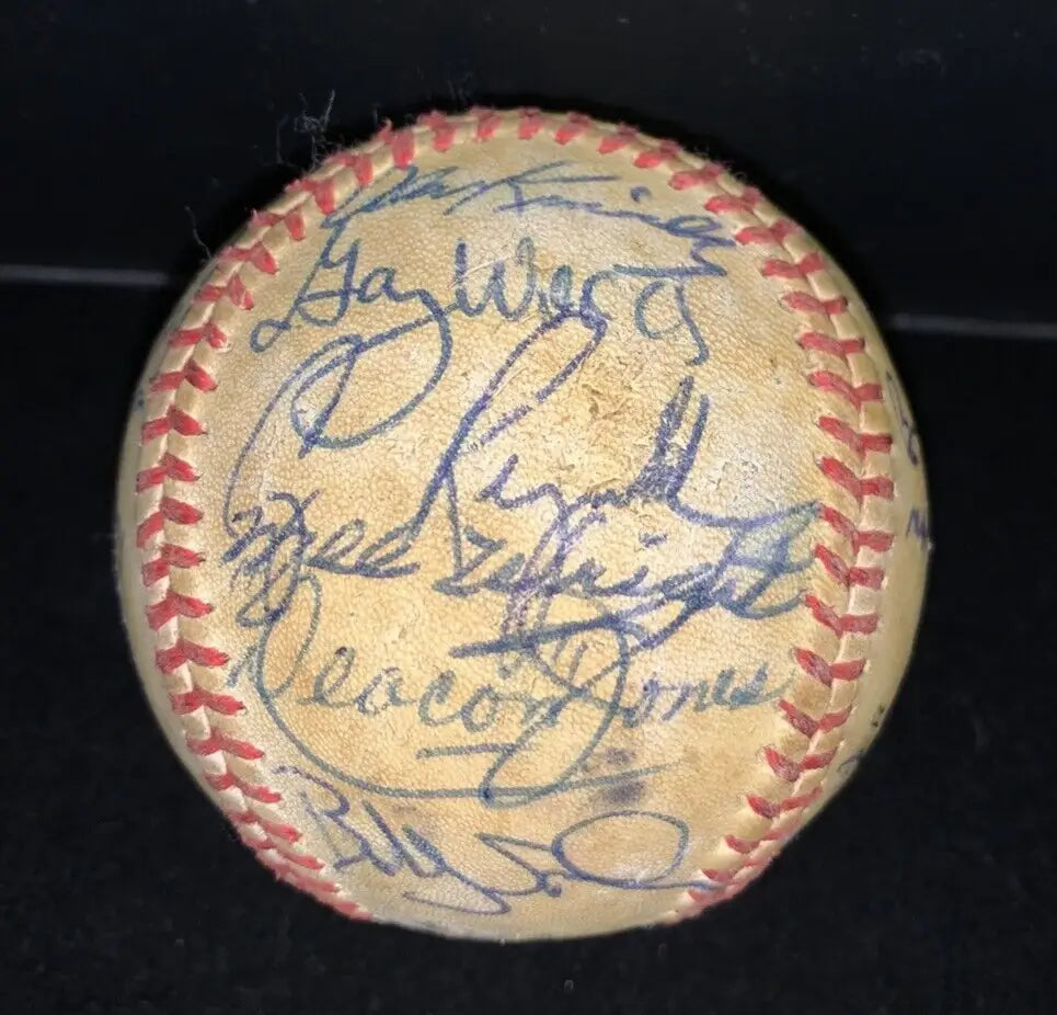 1981 Houston Astros Team Signed ONL Baseball Auto 24Sigs Dave Smith Puhl Scott - Sports Memorabilia