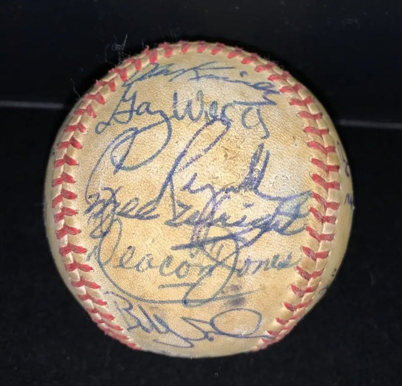 1981 Houston Astros Team Signed ONL Baseball Auto 24Sigs Dave Smith Puhl Scott - Sports Memorabilia