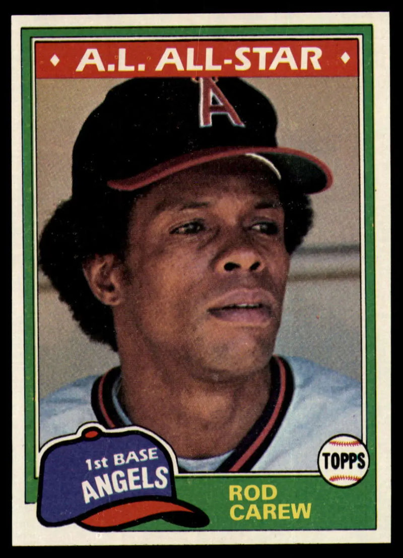 1981 Topps #100 Rod Carew EX Excellent California Angels Baseball Card - Baseball Card Single