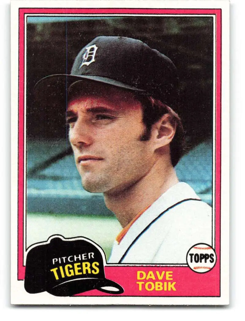 1981 Topps #102 Dave Tobik EX Excellent Detroit Tigers Baseball Card - Baseball Card Single