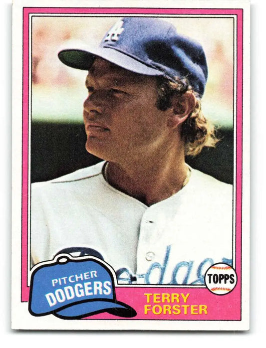 1981 Topps #104 Terry Forster EX Excellent Los Angeles Dodgers Baseball Card - Baseball Card Single