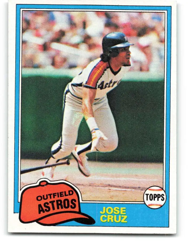 1981 Topps #105 Jose Cruz EX Excellent Houston Astros Baseball Card - Baseball Card Single