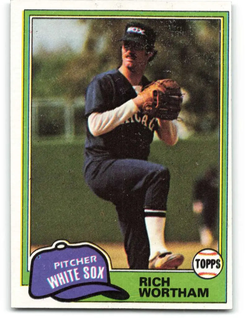 1981 Topps #107 Rich Wortham EX Excellent Chicago White Sox Baseball Card - Baseball Card Single