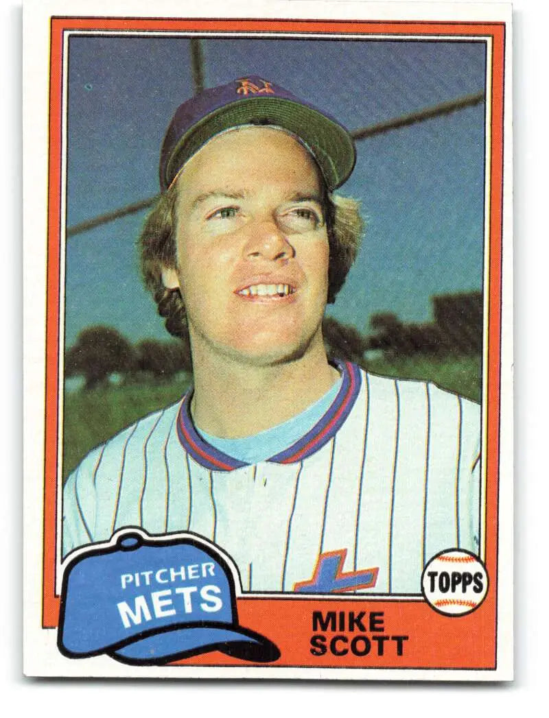 1981 Topps #109 Mike Scott EX Excellent New York Mets Baseball Card - Baseball Card Single