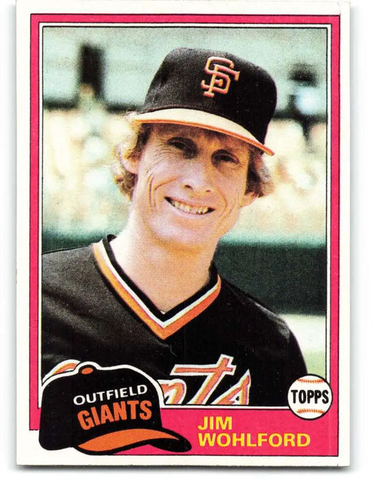 1981 Topps #11 Jim Wohlford EX Excellent San Francisco Giants Baseball Card - Baseball Card Single
