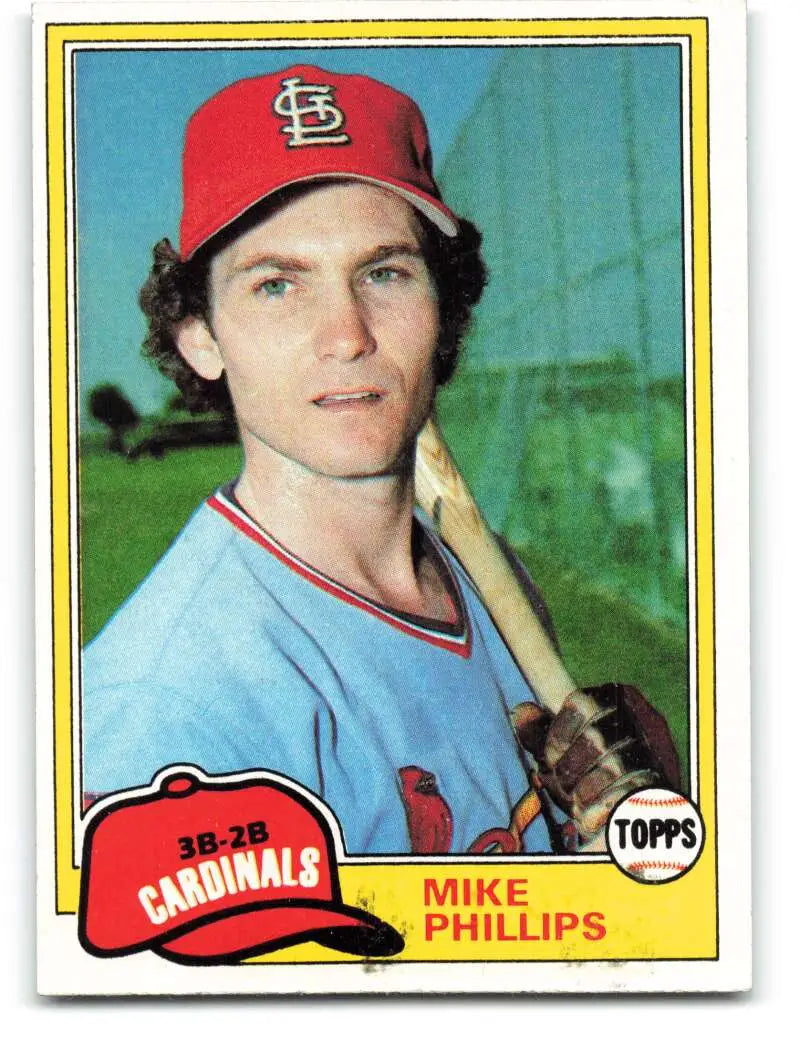 1981 Topps #113 Mike Phillips EX Excellent St. Louis Cardinals Baseball Card - Baseball Card Single