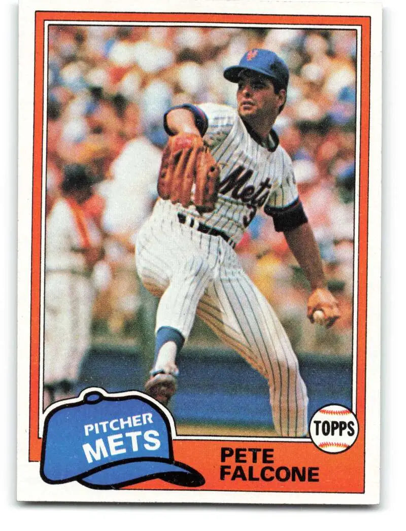 1981 Topps #117 Pete Falcone EX Excellent New York Mets Baseball Card - Baseball Card Single