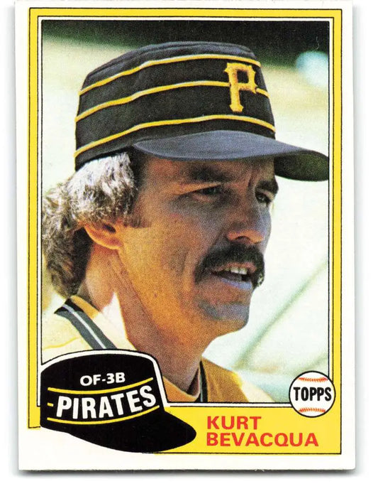 1981 Topps #118 Kurt Bevacqua EX Excellent Pittsburgh Pirates Baseball Card - Baseball Card Single