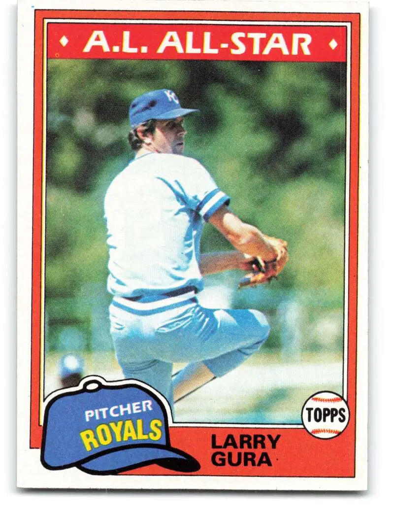 1981 Topps #130 Larry Gura EX Excellent Kansas City Royals Baseball Card - Baseball Card Single