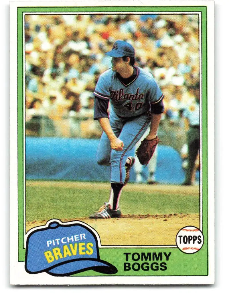 1981 Topps #132 Tommy Boggs EX Excellent Atlanta Braves Baseball Card - Baseball Card Single