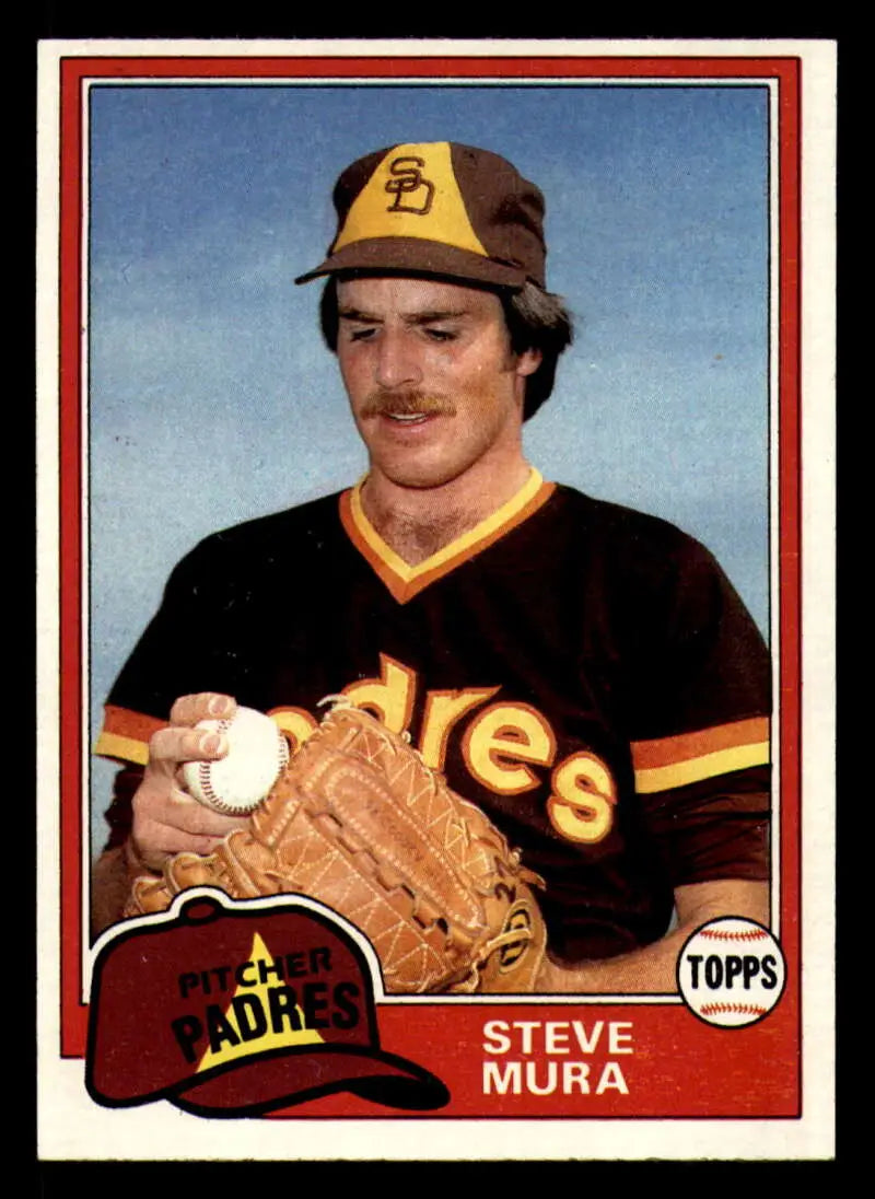 1981 Topps #134 Steve Mura EX Excellent San Diego Padres Baseball Card - Baseball Card Single